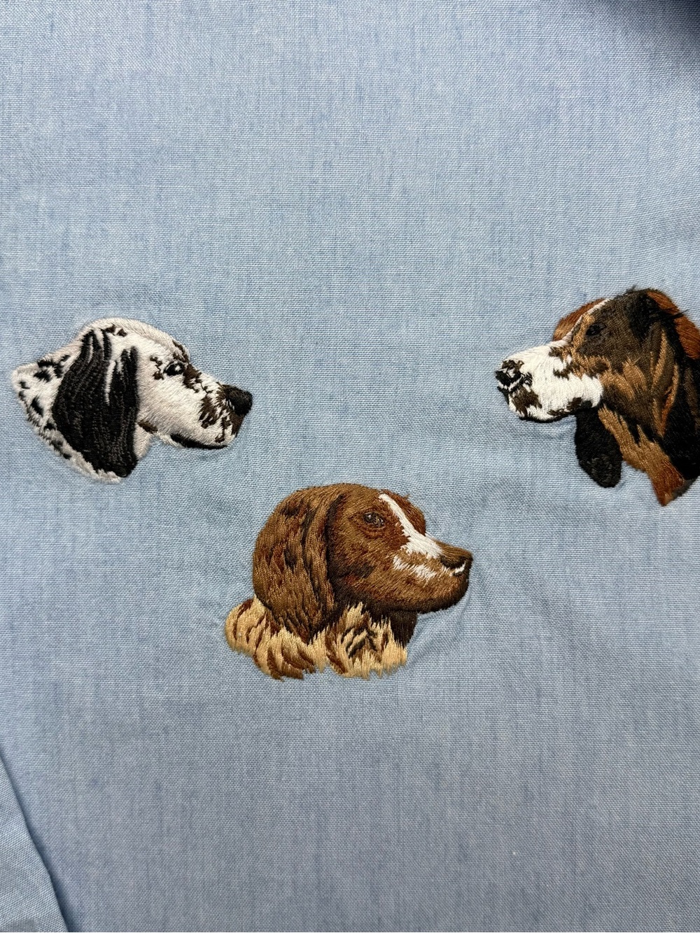 VTG 80s RARE Banana Republic Safari & Travel Clothing Co. Dog Embroidered Shirt - Picture 5 of 10